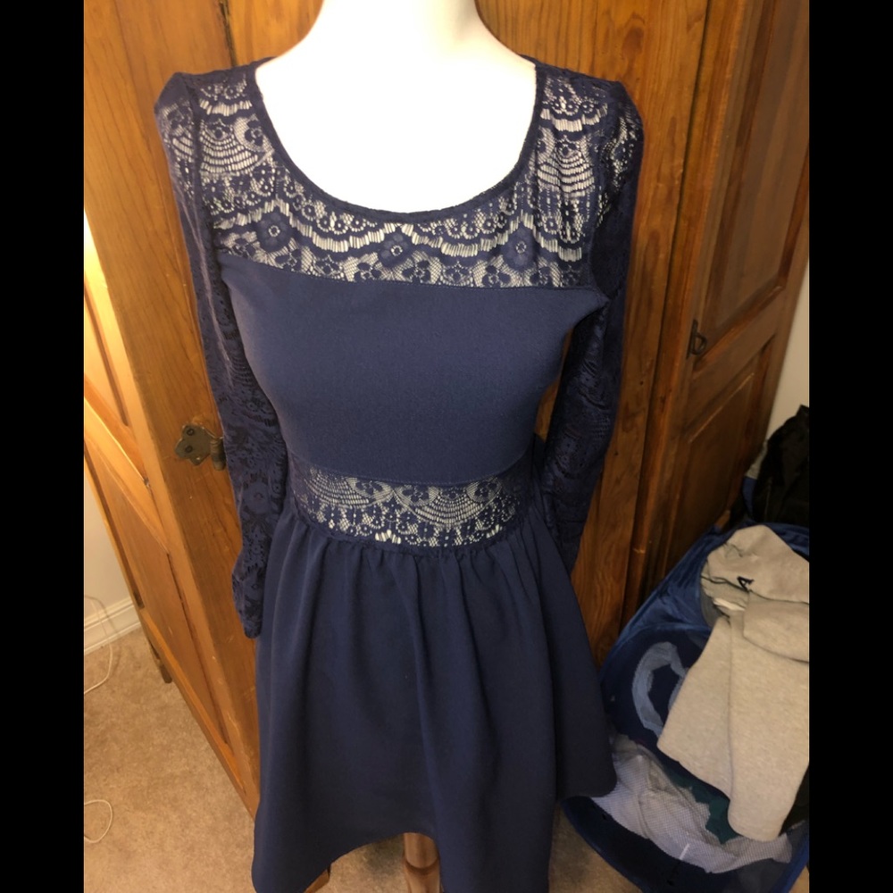 H&M Lace Panel Mini Dress